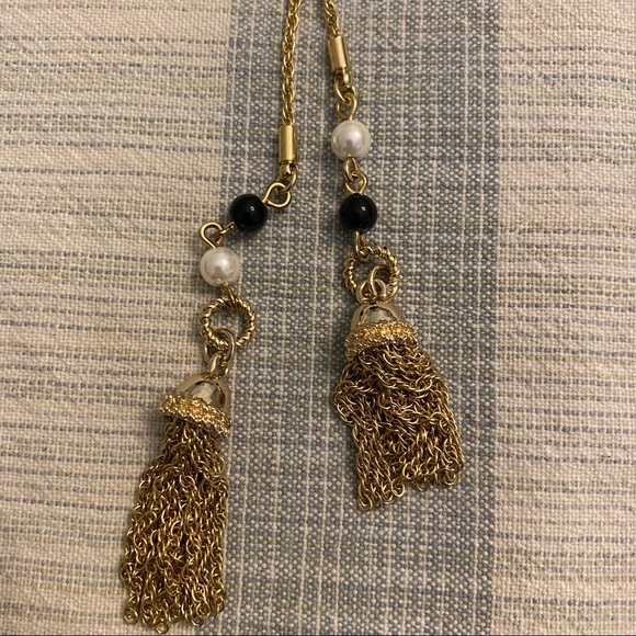 Talbots Tassel and Bead Long Pendent Necklace - Picture 4 of 15